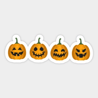 Vintage Halloween pumpkins Sticker